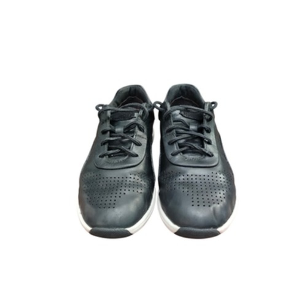 Clarks Unstructured Wavewalk Shoes Womens Size 5M Black Leather Walking Sneakers - Picture 3 of 11